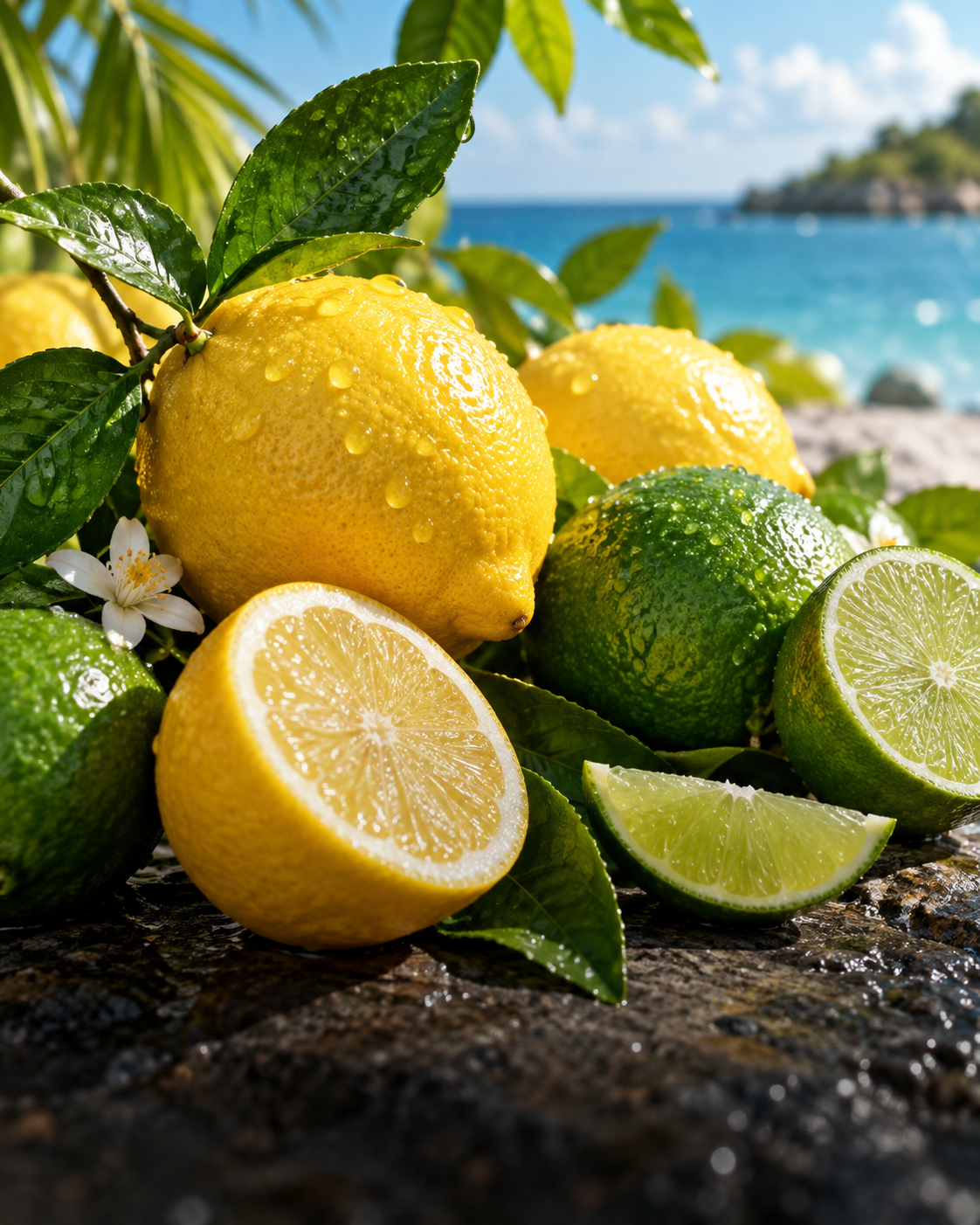 Limones y limas frescas